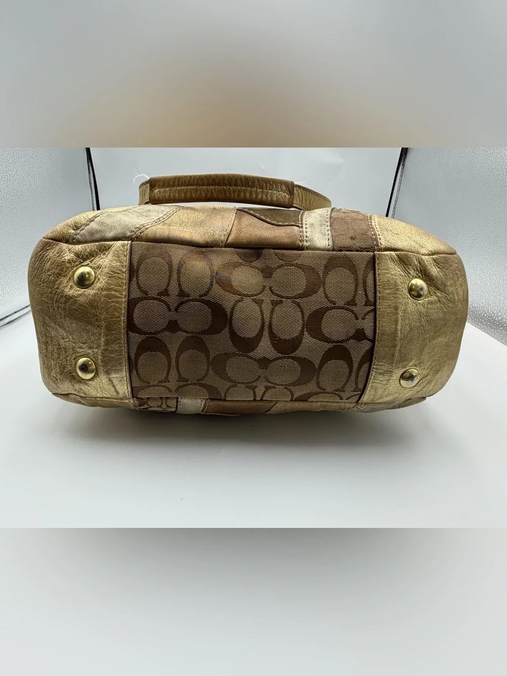 Vintage Y2K Coach Mosaic Metallic Gallery Patchwork Purse